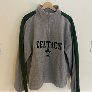 ADIDAS Fleece 1/4 Zip Boston Celtics Sweater